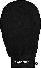 GIFT! Exfoliating Body Glove, black - Sister Young Exfoliating Glove Black — photo N1