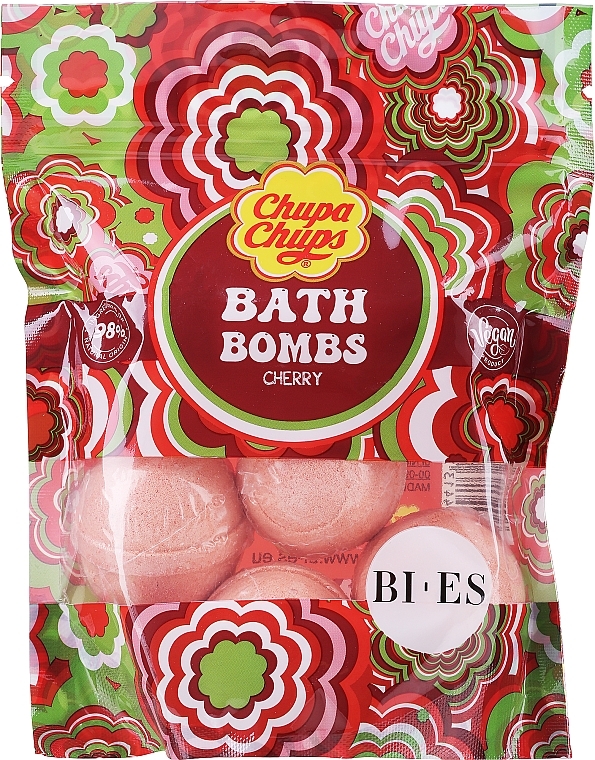 Bath Bomb - Bi-es Chupa Chups Cherry Juicy Bath Bomb — photo N1