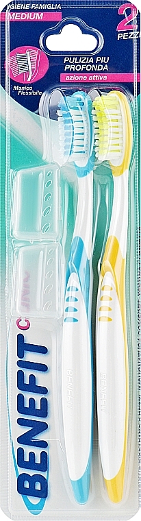 Toothbrush Set, yellow + blue - Mil Mil Benefit — photo N5