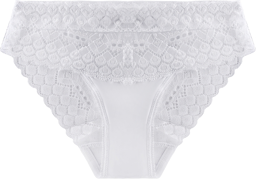 Mid-Rise Lace Panties, white - Moraj — photo N1