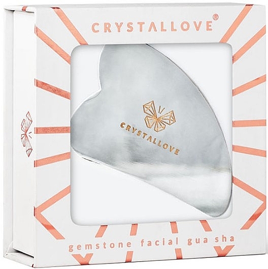 Menstrual Cup with Ball Stem, M-size, golden sequins - Crystallove Cryo Ice Gua Sha — photo N3