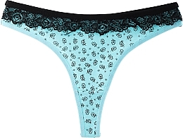 Thongs with Lace, blue - Moraj — photo N1