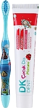 Raspberry Toothpaste + Blue Toothbrush - Dermokil DKDent (toothpaste/50ml + brush/1pcs) — photo N1
