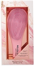 Anti-tangling Hair Brush, pink - Makeup Revolution Detangle Me! Pink Detangling Hair Brush — photo N2