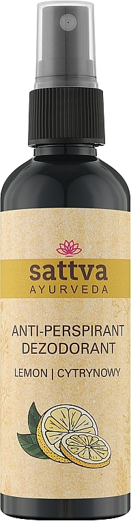 Natural Water-Based Deodorant - Sattva Lemon Anti-Perspirant — photo N1