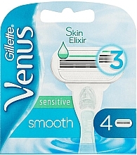 Shaving Razor Refills, 4 pcs. - Gillette Venus Smooth Sensitive — photo N1