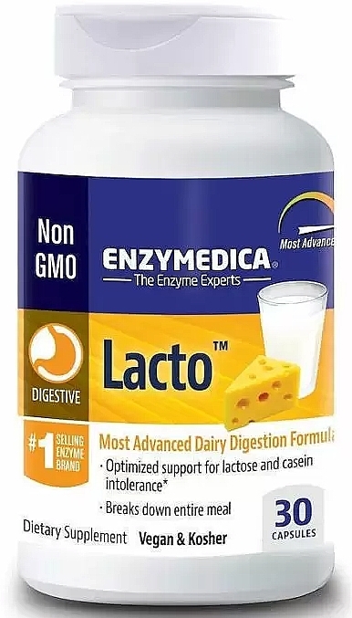 Food Supplement 'Enzymes for Lactose Digestion' - Enzymedica Lypo Gold — photo N1