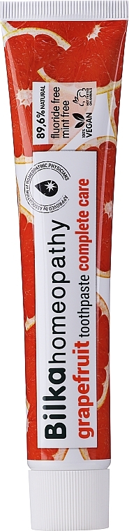 Homeopathic Toothpaste "Grapefruit" - Bilka Homeopathy Grapefruit Toothpaste — photo N1