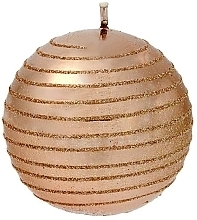 Fragrances, Perfumes, Cosmetics Decorative Candle, ball, rose gold, 8cm - Artman Glamour