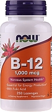 Vitamin B-12, with Folic Acid, 1000 mcg, Lozenges - Now Foods — photo N1