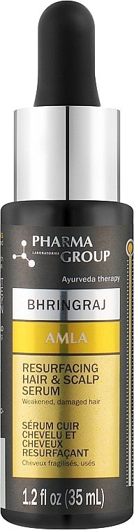 Rejuvenating Serum - Pharma Group Laboratories Bhringraj + Amla Resurfacing Hair & Scalp Serum — photo N2