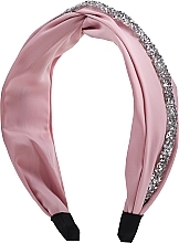 Hair Hoop, FA-5661, pink with crystals - Donegal — photo N8