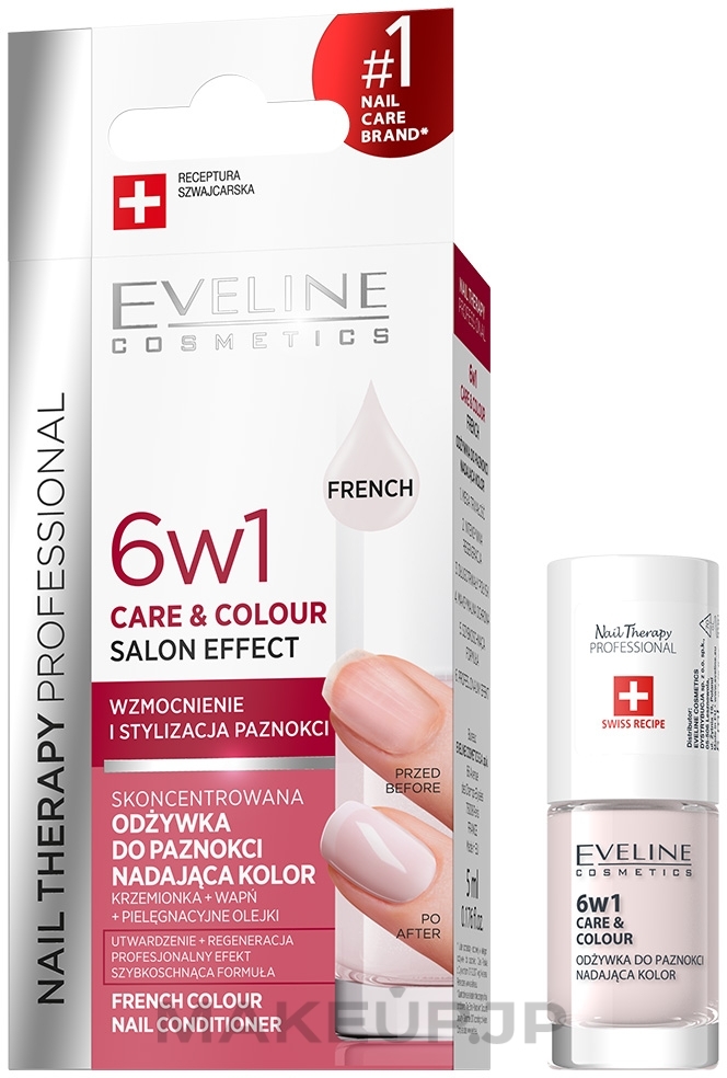 Strengthening Nail Polish 6 in 1 - Eveline Cosmetics Nail Therapy Professional — photo French