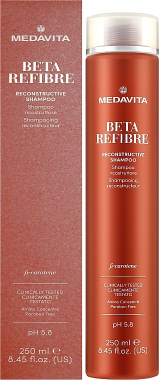 Repairing Shampoo for Damaged Hair - Medavita Beta Refibre Recontructive Shampoo — photo N2