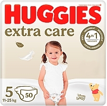 Extra Care Diapers, size 5, 11-25 kg, 50 pcs - Huggies — photo N1