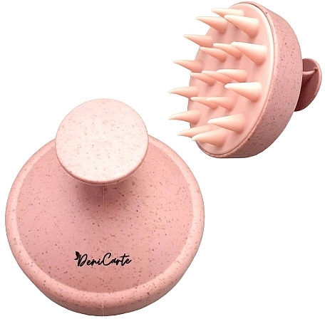 Scalp Massager Brush, pastel pink - Deni Carte — photo N1