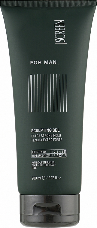 Extra Strong Hold Hair Gel for Men - Screen For Man Sculpting Gel — photo N2