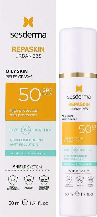 Sunscreen - SesDerma Laboratories Repaskin Urban 365 Cream SPF 50 — photo N2