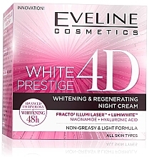 Night Face Cream - Eveline Cosmetics White Prestige 4D Whitening & Regenetating Night Cream — photo N1