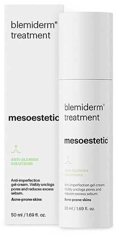 Oily Skin with Acne Night Cream-Gel - Mesoestetic Blemiderm Treatment — photo N2