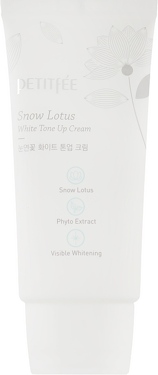 Moisturizing & Whitening Face Cream - Petitfee Snow Lotus White Tone Up Cream — photo N2