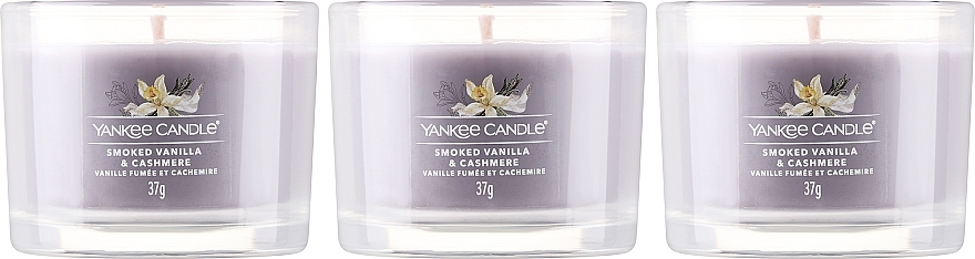 Set - Yankee Candle Smoked Vanilla & Cashmere (candle/3x37g) — photo N4