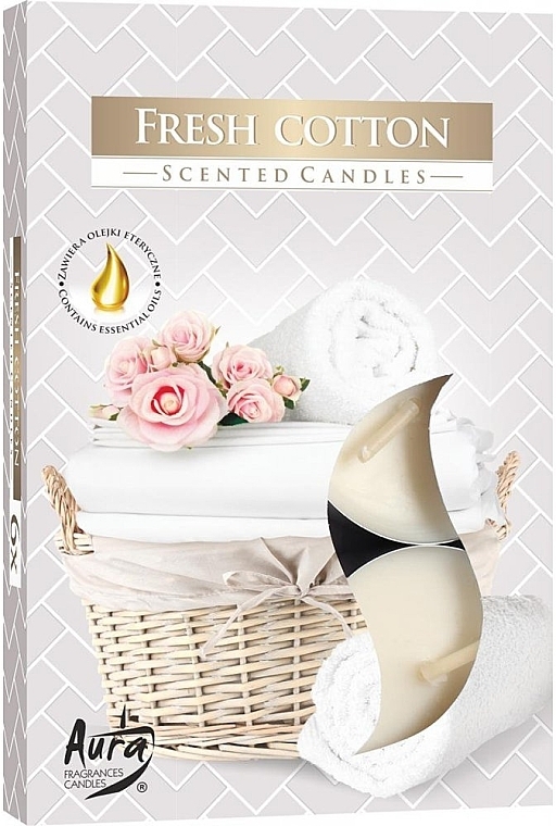 Fresh Coton Tealight Set - Bispol Fresh Cotton Scented Candles — photo N1