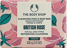 British Rose Face & Body Soap - The Body Shop British Rose Cleansing Face & Body Bar — photo N3