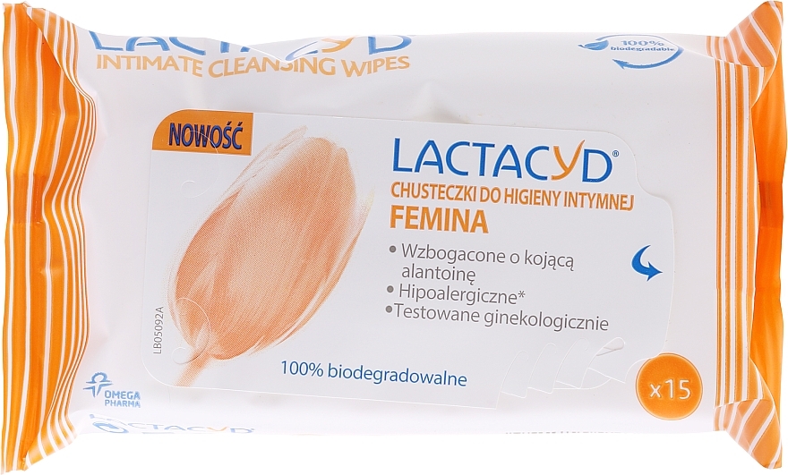 Intimate Hygiene Wipes - Lactacyd Femina Intimate Hygiene Wipes — photo N1