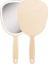 Fragrances, Perfumes, Cosmetics Mirror with Handle 28x13 cm, beige - Titania