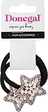 Fragrances, Perfumes, Cosmetics Hair Ties, FA-5620+1, black with stars and beads - Donegal