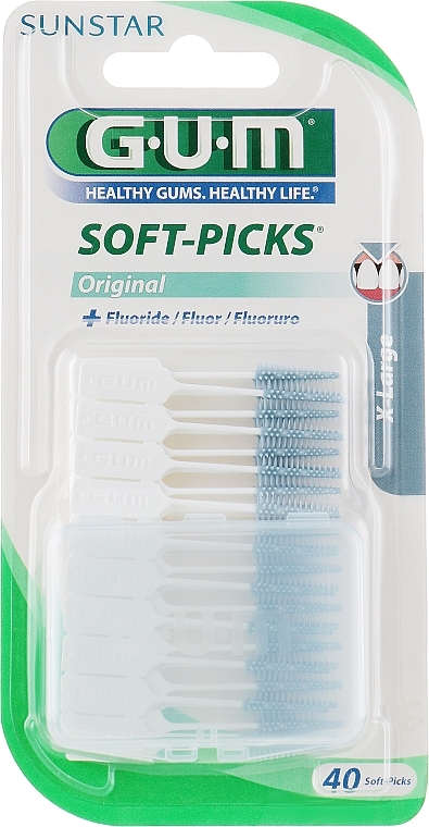 Fluoride Interdental Brush Set, extra-large - G.U.M Soft-Picks — photo N1