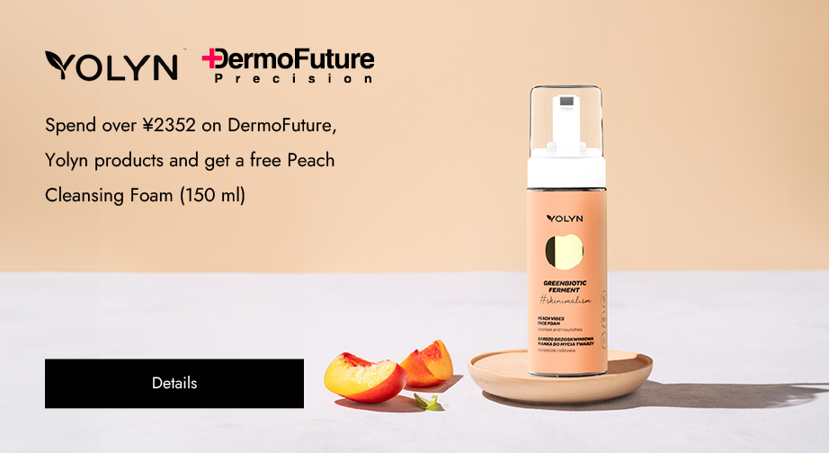 Spend over ¥2352 on DermoFuture, Yolyn products and get a free Peach Cleansing Foam (150 ml)