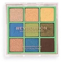 Eyeshadow Palette - Makeup Revolution Neon Heat Eyeshadow Palette Safari Green — photo N1