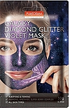 Fragrances, Perfumes, Cosmetics Purple Peel-Off Mask - Purederm Galaxy Diamond Glitter Violet Mask