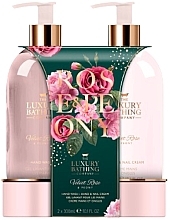 Fragrances, Perfumes, Cosmetics Set - Grace Cole The Luxury Bathing Company Velvet Rose And Peony Delightful Duo (h/wash/300ml + h/cr/300ml)