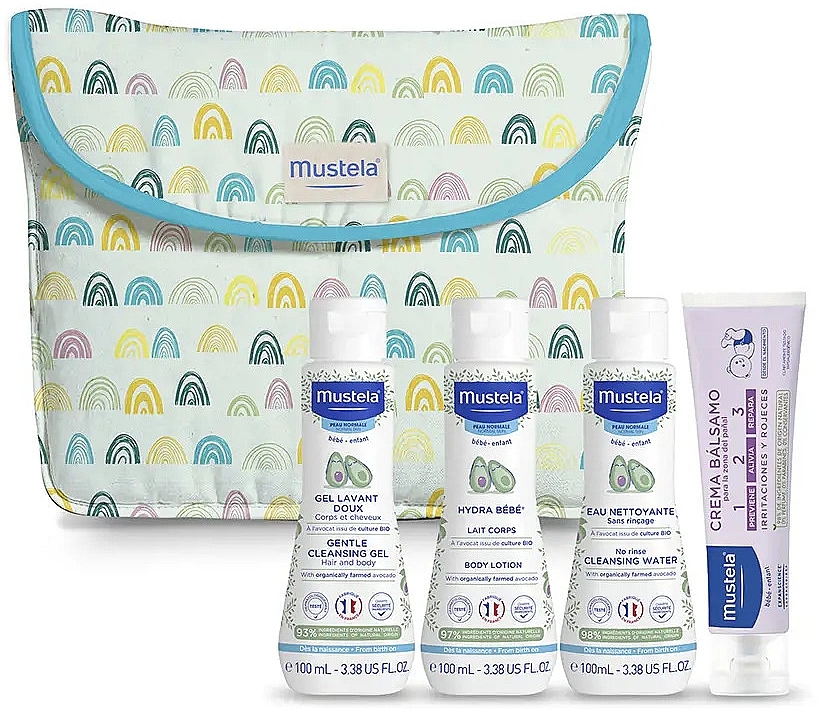 Set, 5 products - Mustela Bebe Little Moments Nneceser Arcoiris Set — photo N1
