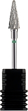 Carbide Nail Drill Bit 'Cone', 6 mm / 14 mm, green - Staleks Pro Expert Cone Green — photo N1