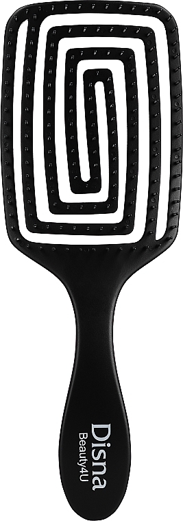 Rectangular Vented Hair Brush, 23 cm, black - Disna Beauty4U Puzzle Brush — photo N1