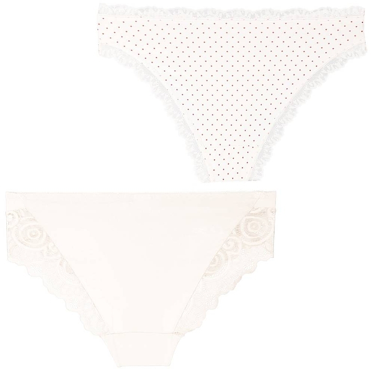 Women Panties 'Limited Edition', beige/polka dot, 2 pcs. - Moraj — photo N2