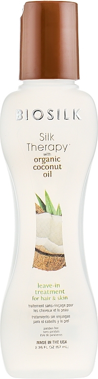 Hair Oil Serum - BioSilk Silk Therapy With Organic Coconut Oil Leave In Treatment For Hair & Skin — photo N5