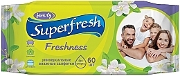 Fragrances, Perfumes, Cosmetics Family Wet Wipes, 60 pcs - Superfresh