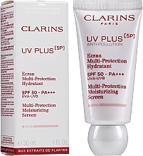 Moisturizing Protective Face Fluid - Clarins UV Plus [5P] Anti-Pollution SPF 50 Rose — photo N2