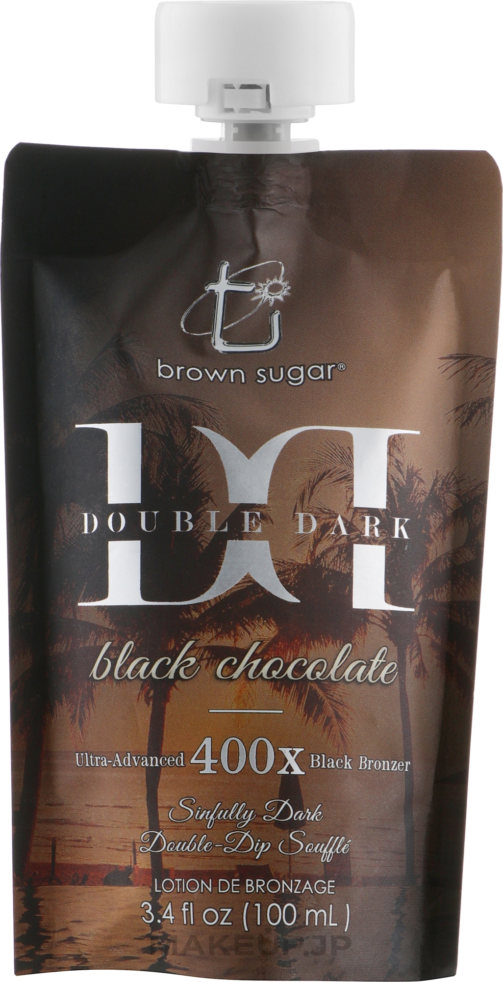 Solarium Cream with Ultra-Dark Bronzers & Mega-Silicones - Brown Sugar Double Black Chocolate 400X — photo 100 ml