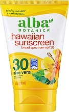 Aloe Vera Sunscreen SPF30 - Alba Botanica Natural Hawaiian Sunscreen Soothing Aloe Vera Broad Spectrum SPF 30 — photo N1