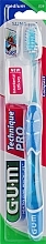 Fragrances, Perfumes, Cosmetics Technique Pro Toothbrush, medium, blue - G.U.M Medium Compact Toothbrush