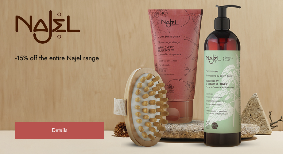 -15% off the entire Najel range. Prices on the site already include a discount.