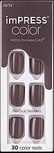 Fragrances, Perfumes, Cosmetics Press-On Nail Set, 30 pcs - Kiss Impress Color Platonic Grey