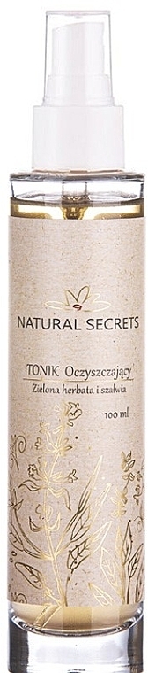 Cleansing Face Tonic 'Green Tea & Sage' - Natural Secrets Cleansing Tonic (glass) — photo N1