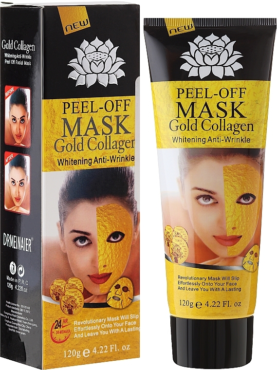 Gold Anti-Aging Face Mask - Pilaten Anti Aging 24K Gold Collagen Peel Off Face Mask — photo N1
